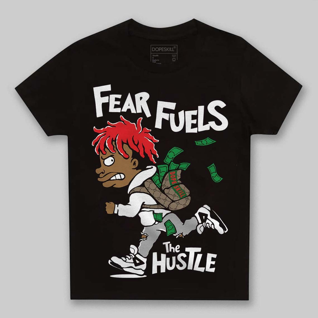 Black and White Collection DopeSkill Toddler Kids T-shirt Fear Fuels The Hustle Graphic