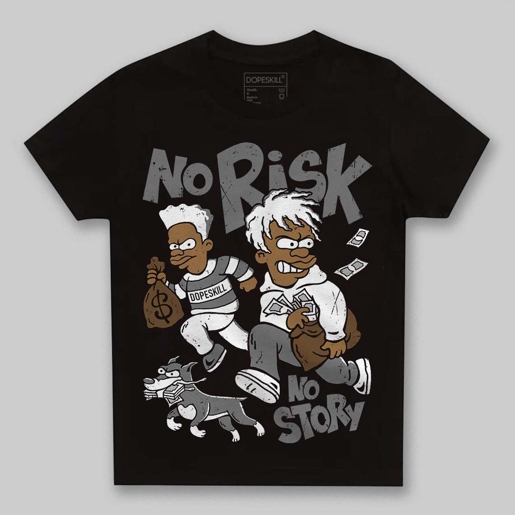 Black and White Collection DopeSkill Toddler Kids T-shirt No Risk No Story Graphic