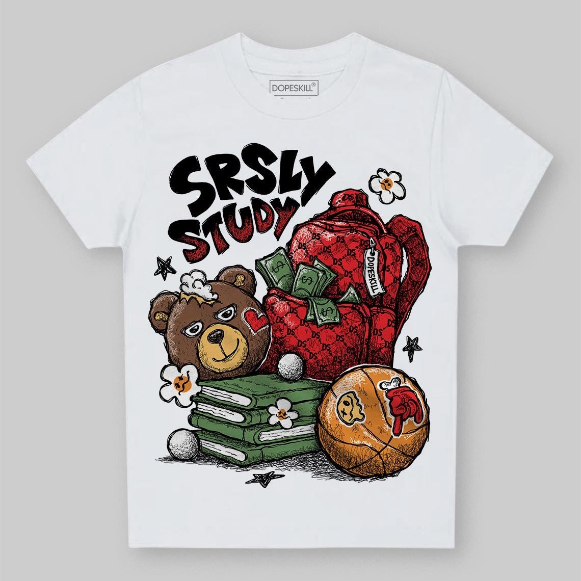 Black and White Collection DopeSkill Toddler Kids T-shirt SRSLY Study Graphic