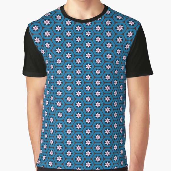 Bluefruit Retro Crescent Flower Graphic T Shirt