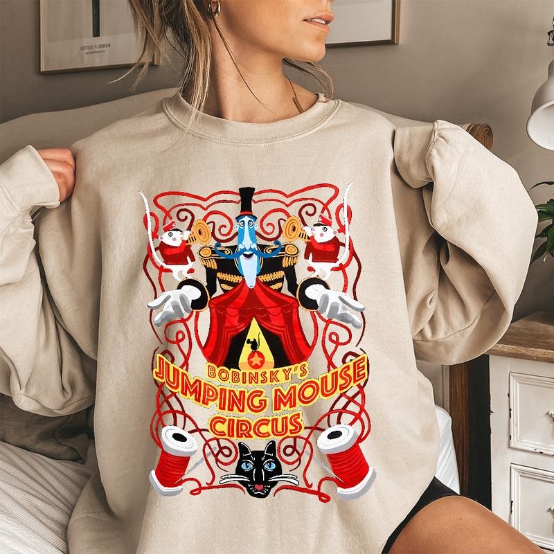 Bobinsky's Jumping Mouse Circus Sweatshirt, Bobinsky Tshirt Hoodie, Coraline Horror Movies Hoodie, Christmas Hallowen Gift, Trendy design shirt, Graph