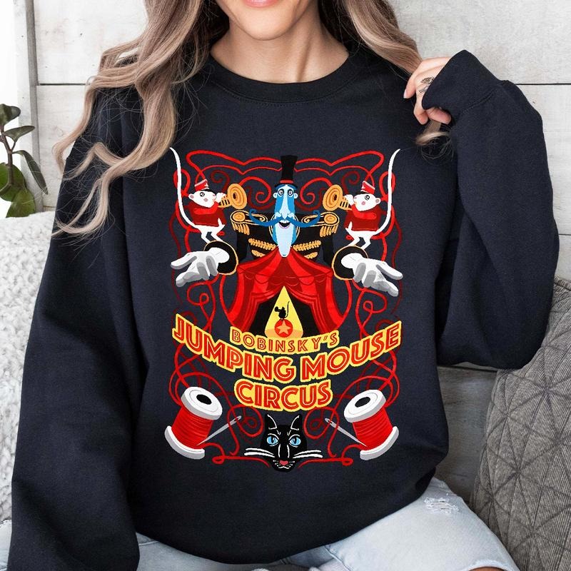 Bobinsky's Jumping Mouse Circus Sweatshirt, Bobinsky Tshirt Hoodie, Coraline Horror Movies Hoodie, Christmas Hallowen Gift, Trendy design shirt, Graph