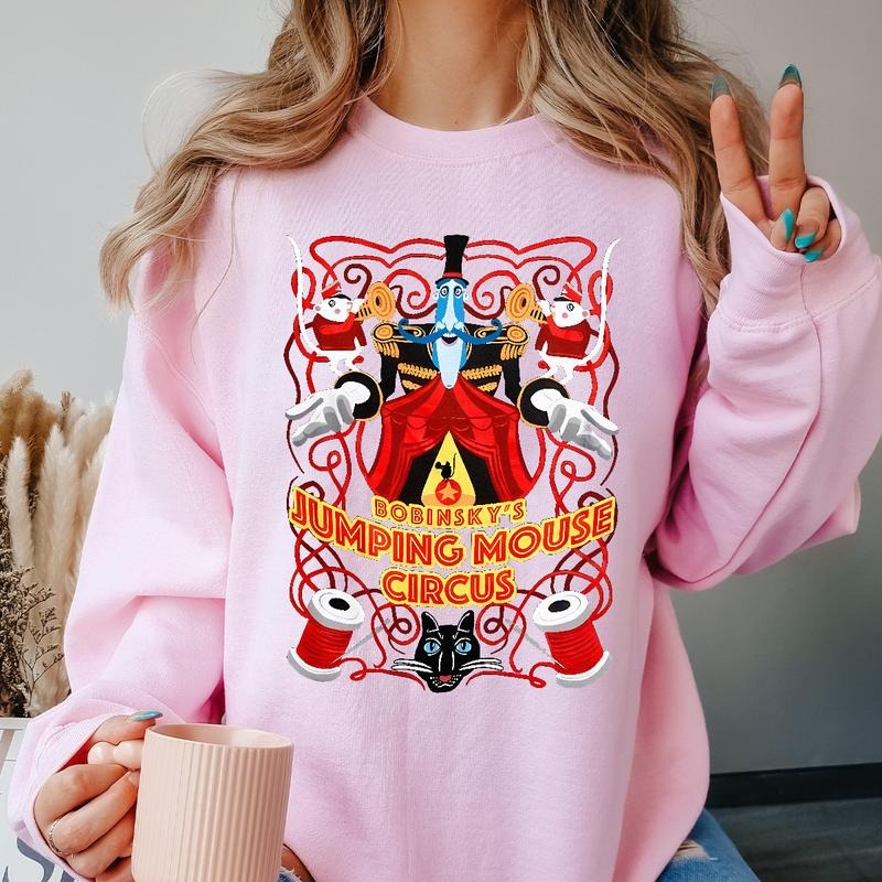 Bobinsky's Jumping Mouse Circus Sweatshirt, Bobinsky Tshirt Hoodie, Coraline Horror Movies Hoodie, Christmas Hallowen Gift, Trendy design shirt, Graph