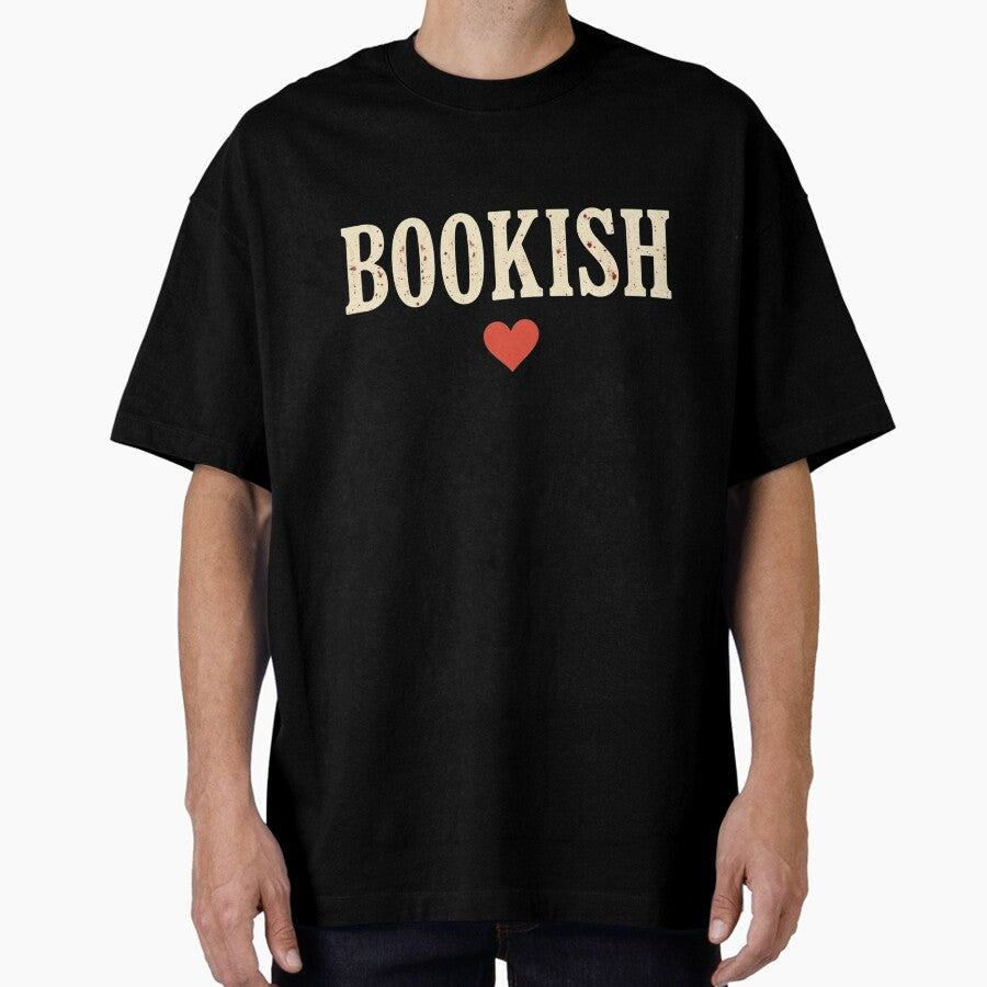 Bookish Collegiate Aesthetic Minimalist Vintage Typography Oversized T Shirt