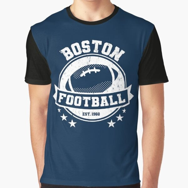 Boston Football Team | New England League, Sports, Playoff, Touchdown Graphic T-Shirt