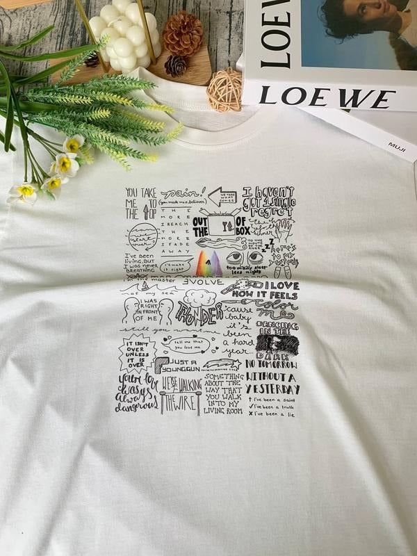 Boy Band Shirt, Songs Lyric Shirt, Concert Oufit, Rock Band Tour Shirt, Music Shirt, Trendy Tee