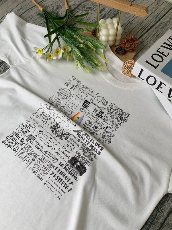 Boy Band Shirt, Songs Lyric Shirt, Concert Oufit, Rock Band Tour Shirt, Music Shirt, Trendy Tee