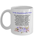 Boyfriend Mom Coffee Mug, You've Given Me A Gracious Man, Mother's Day Gift, Boyfriends Mom Gift, Gift For Future Mother In Law, 11 15oz Ceramic Cup