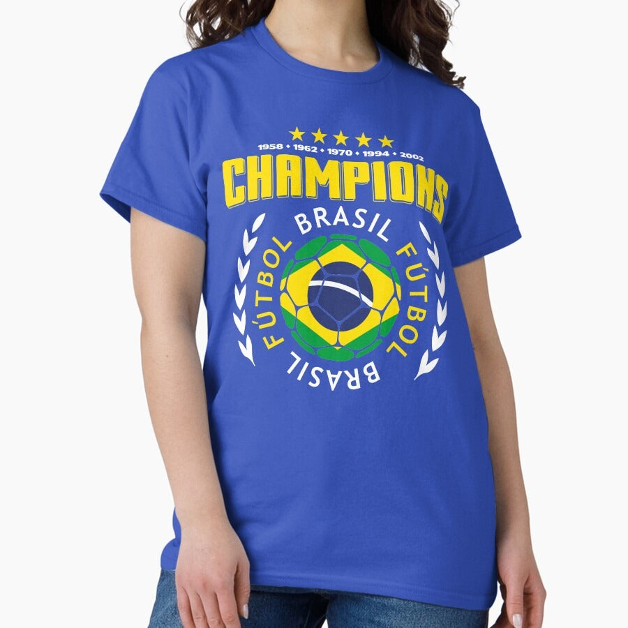 Brasil World Football Champions - Brazil Soccer Fans Classic T-Shirt