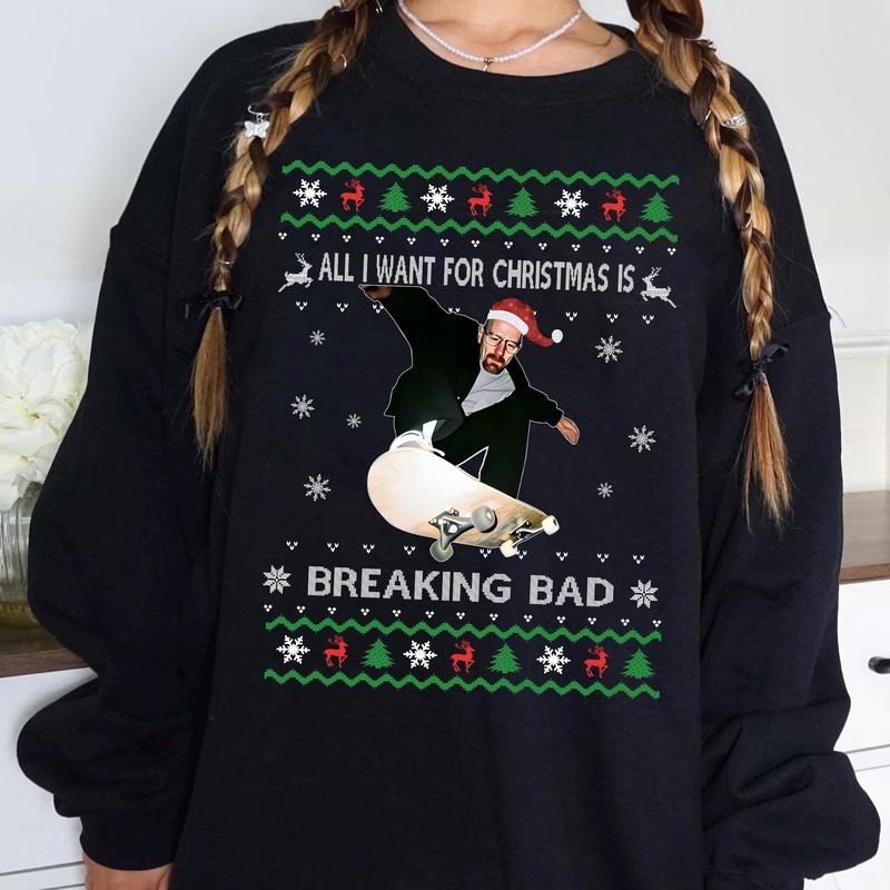 Breaking Bad  Christmas Ugly Sweatshirt - Walter White Rock Merch, Deftones Tee, Perfect Gift for Fans  Cool Graphic Shirt