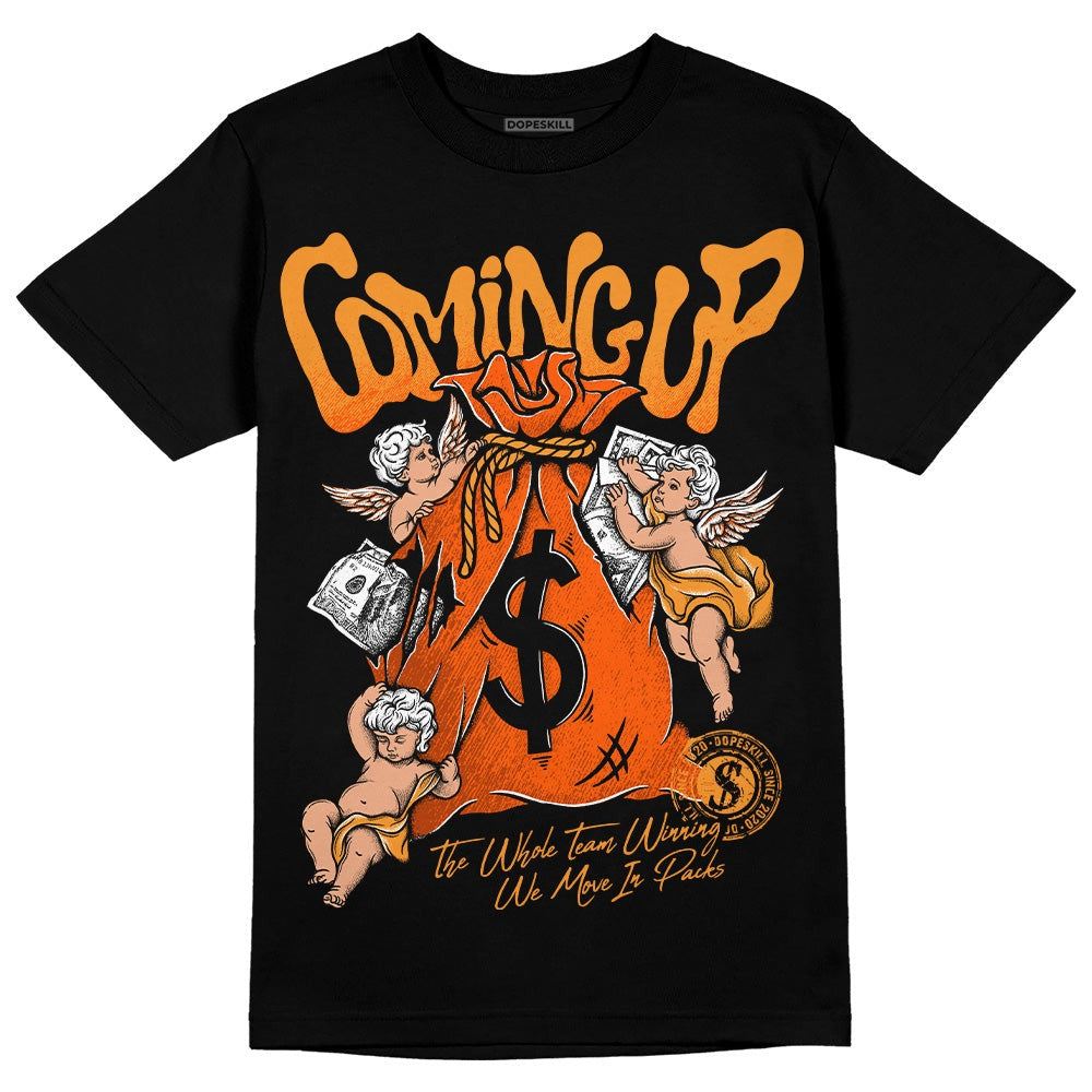 Brilliant Orange 12s DopeSkill T-Shirt Money Bag Coming Up Graphic