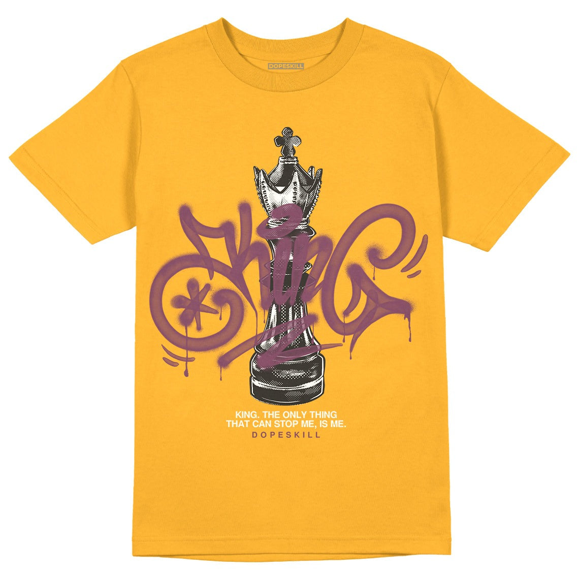 Brotherhood 1s High OG DopeSkill University Gold T-shirt King Chess Graphic