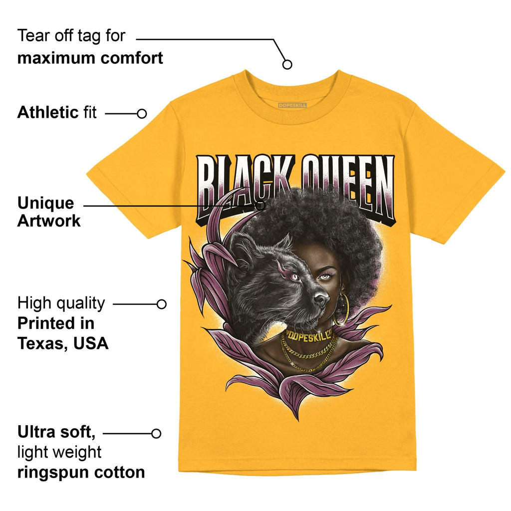 Brotherhood 1s High OG DopeSkill University Gold T-shirt New Black Queen Graphic