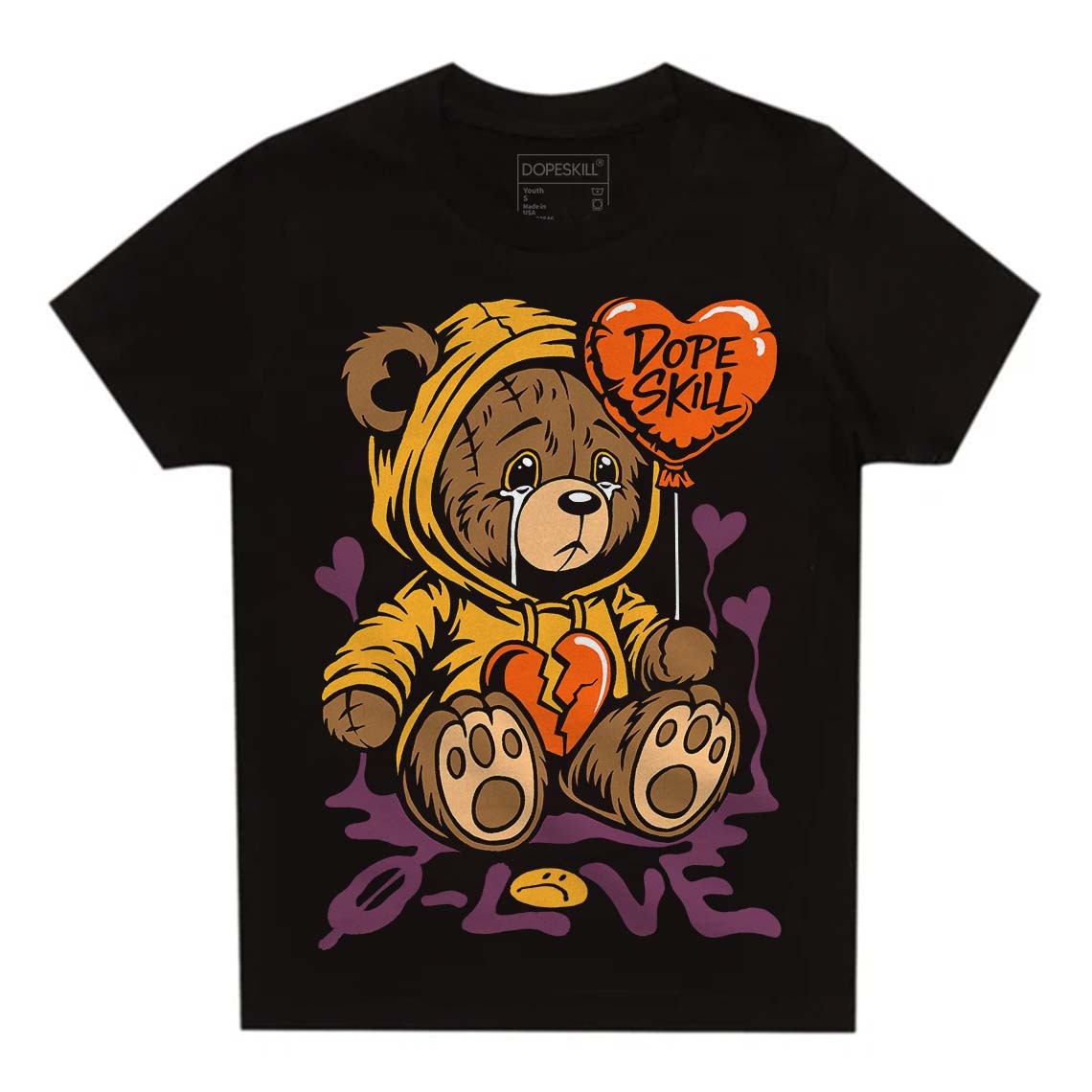 Brotherhood 1s OG DopeSkill Toddler Kids T-shirt Broken Bear Graphic