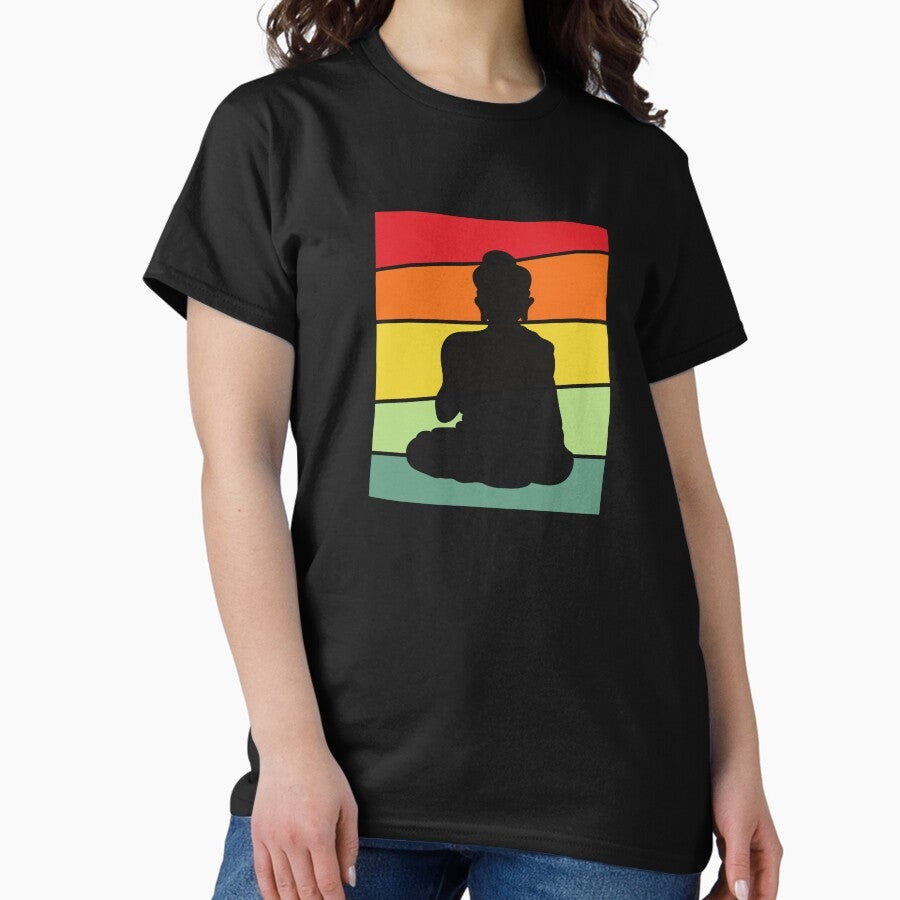 Buddha Yoga Vintage Hinduism Meditation Wisdom Classic T Shirt