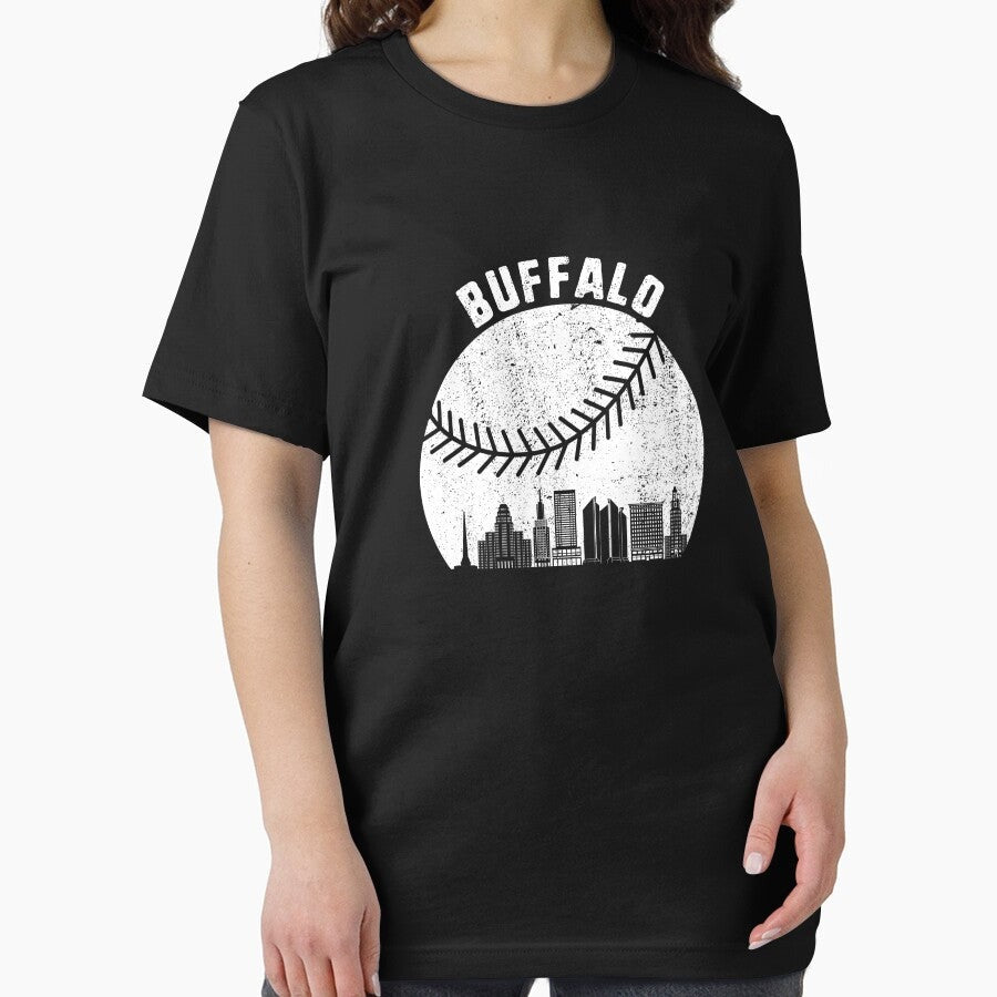 Buffalo Skyline Baseball Fan Vintage Buffalo NY Baseball Gear Essential T-Shirt