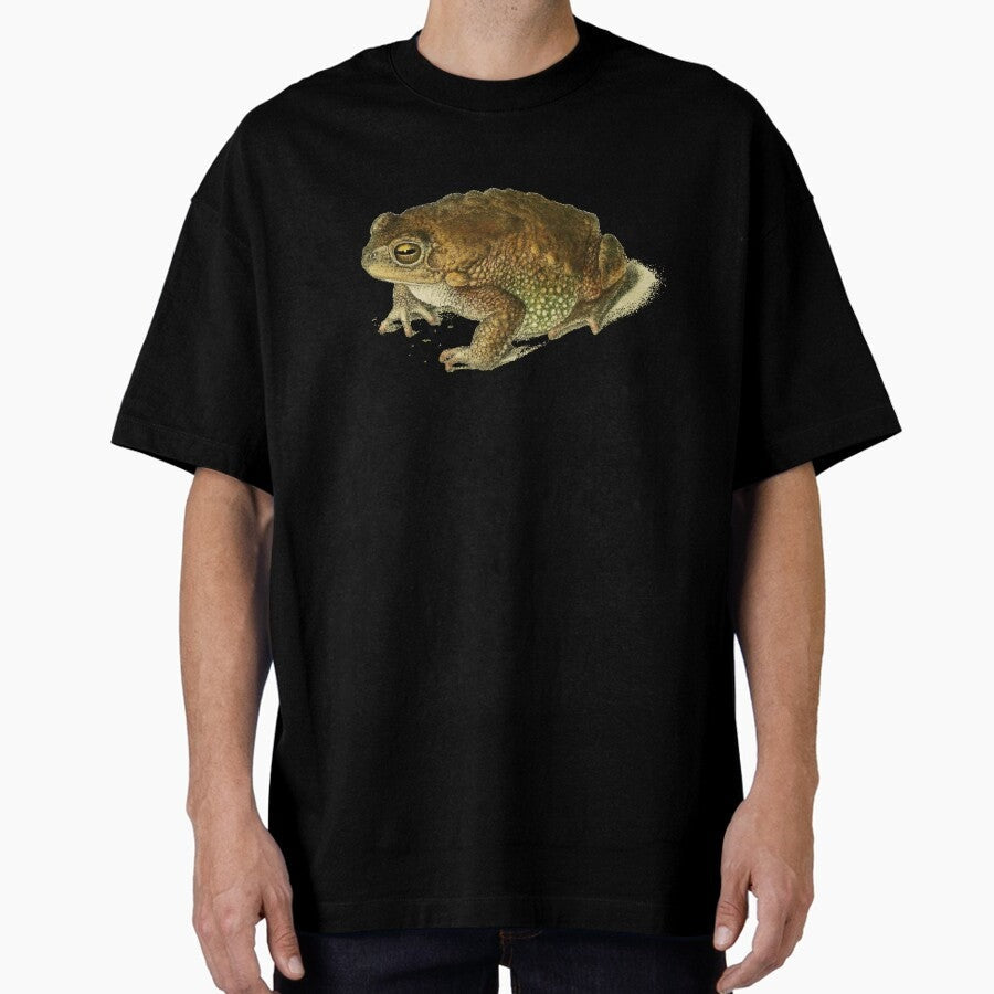 Bufo Valhallae Vintage Toad Illustration Oversized T Shirt