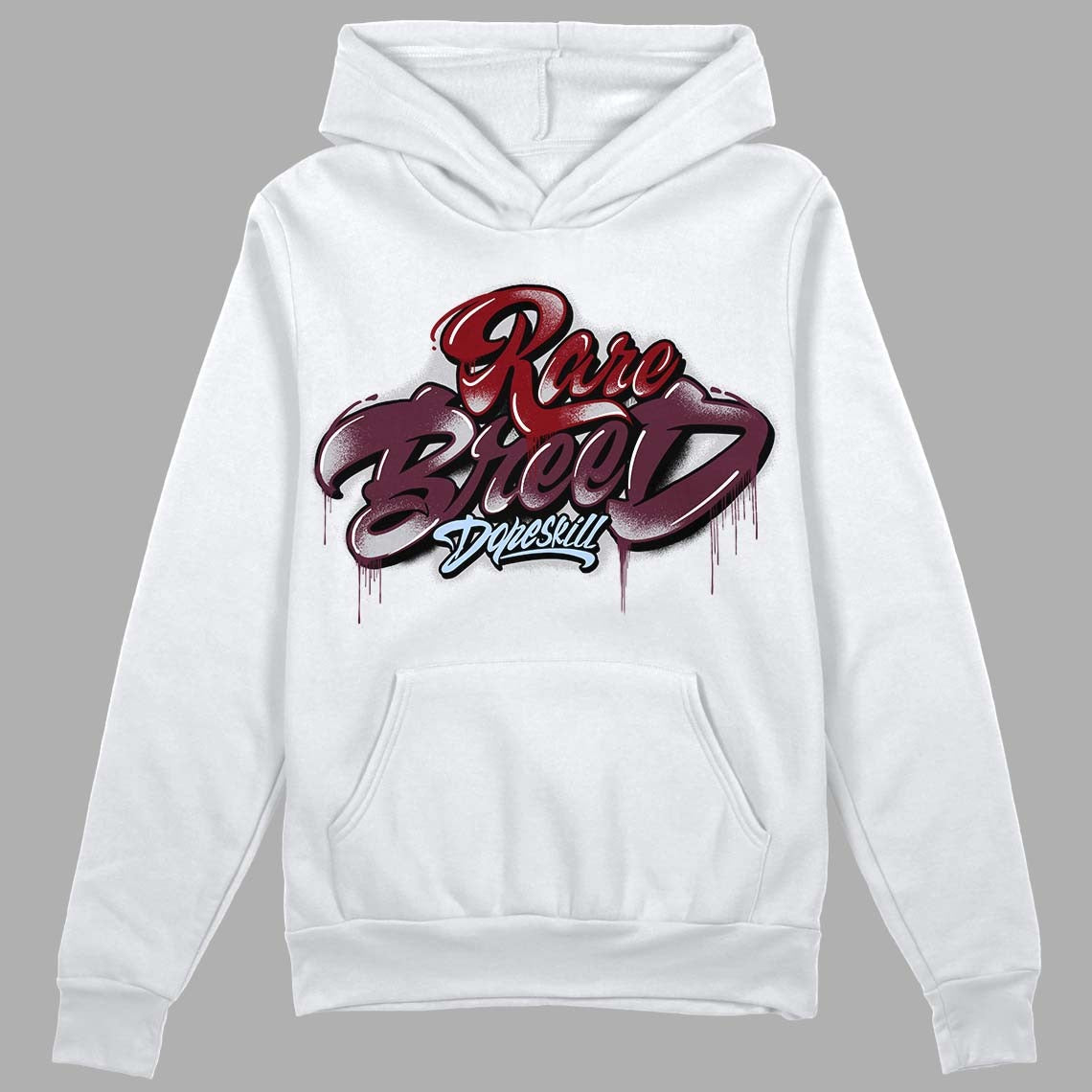 Burgundy 5s DopeSkill Hoodie Sweatshirt Rare Breed Type Graphic