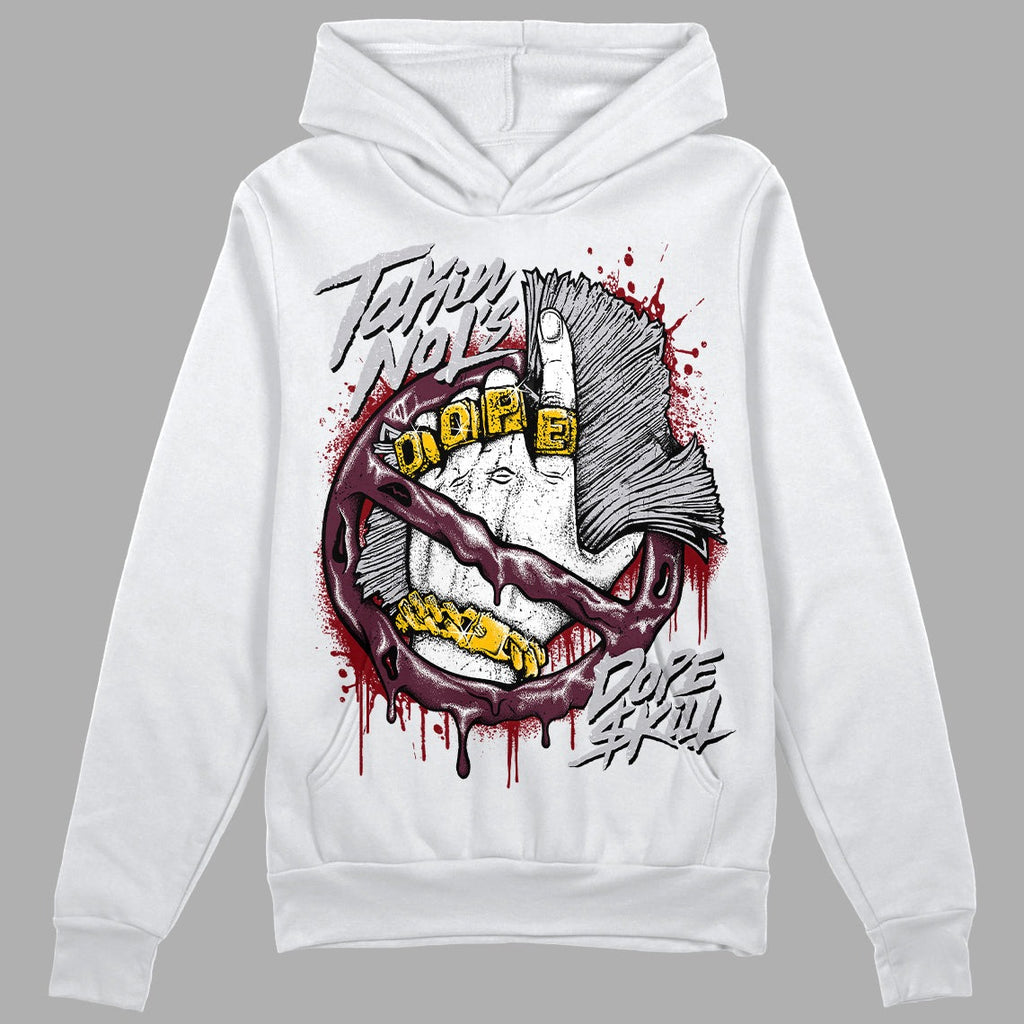 Burgundy 5s DopeSkill Hoodie Sweatshirt Takin No L's Graphic