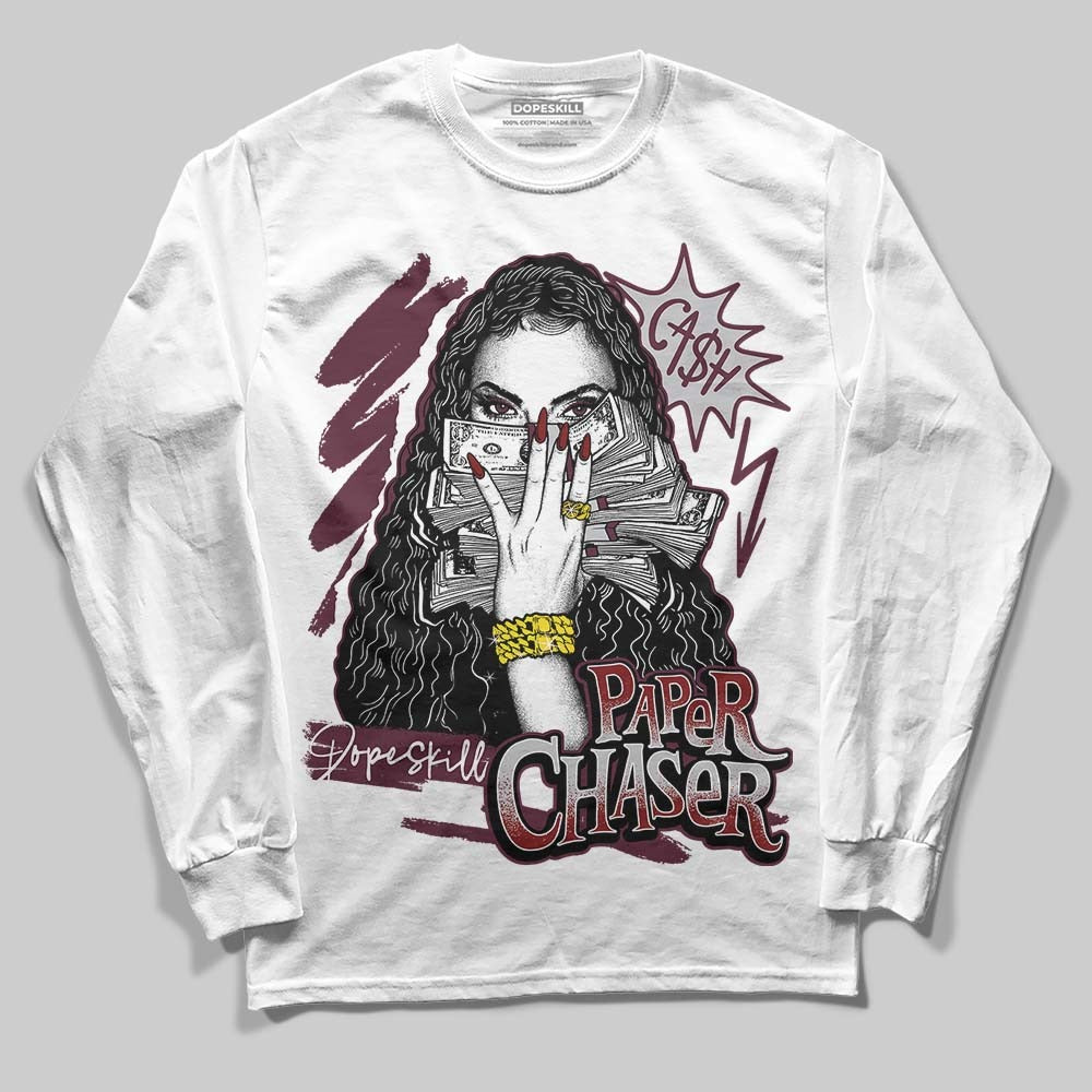 Burgundy 5s DopeSkill Long Sleeve T-Shirt NPC Graphic