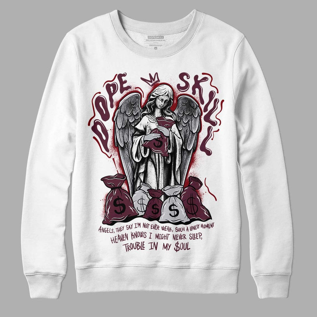 Burgundy 5s DopeSkill Sweatshirt Angels Graphic