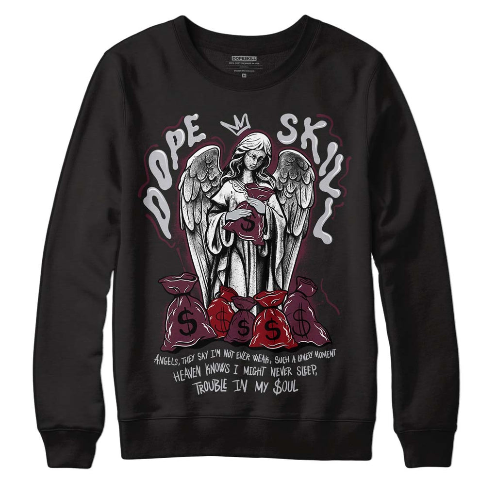 Burgundy 5s DopeSkill Sweatshirt Angels Graphic