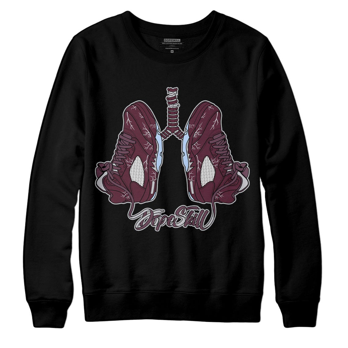 Burgundy 5s DopeSkill Sweatshirt Breathe Graphic