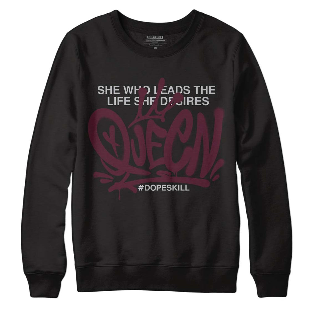Burgundy 5s DopeSkill Sweatshirt Queen Graphic