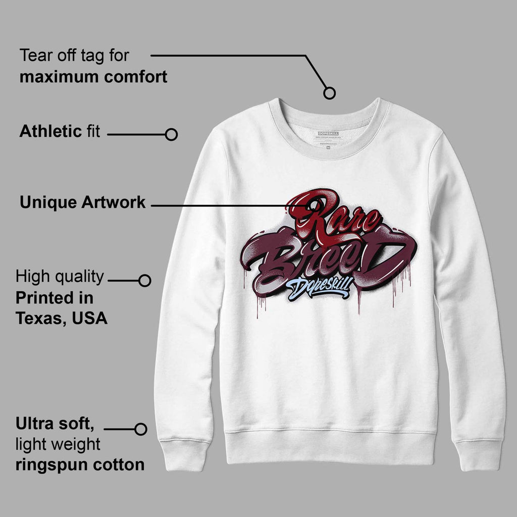 Burgundy 5s DopeSkill Sweatshirt Rare Breed Type Graphic