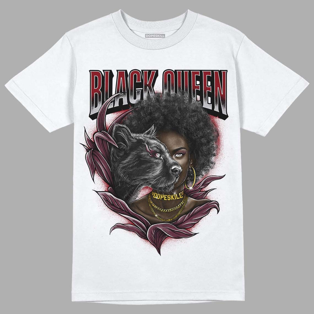 Burgundy 5s DopeSkill T-Shirt New Black Queen Graphic
