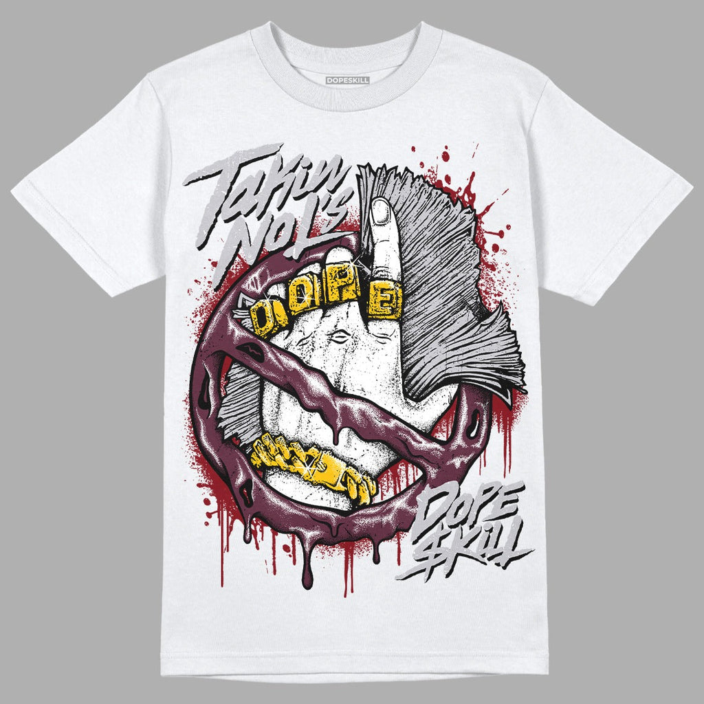 Burgundy 5s DopeSkill T-Shirt Takin No L's Graphic