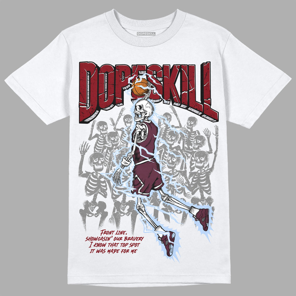 Burgundy 5s DopeSkill T-Shirt Thunder Dunk Graphic