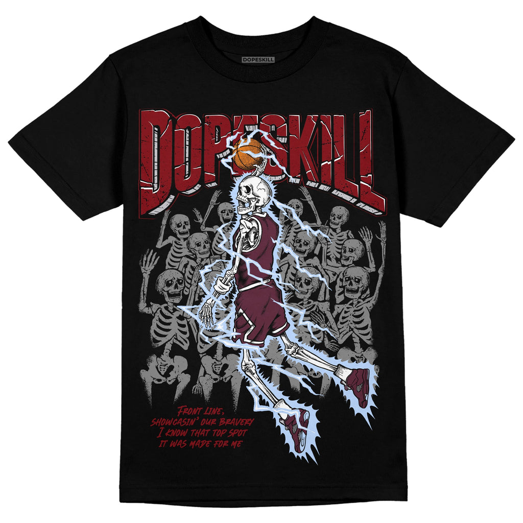 Burgundy 5s DopeSkill T-Shirt Thunder Dunk Graphic