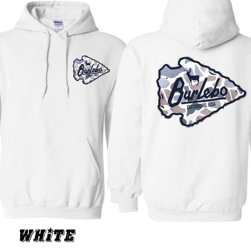 Burlebo Deer Camo Arrowhead T-Shirt Deer Hunting T-Shirt Hoodie, Shirt Man woman, Vintage Shirt, Fan Gift Cotton