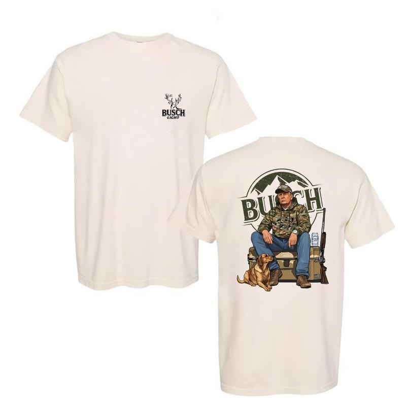 Busch Light Camo Trump Hunting Hoodie, Trump Hunting Season Sweatshirt, Perfect for Outdoor Enthusiasts Graphic T-shirt