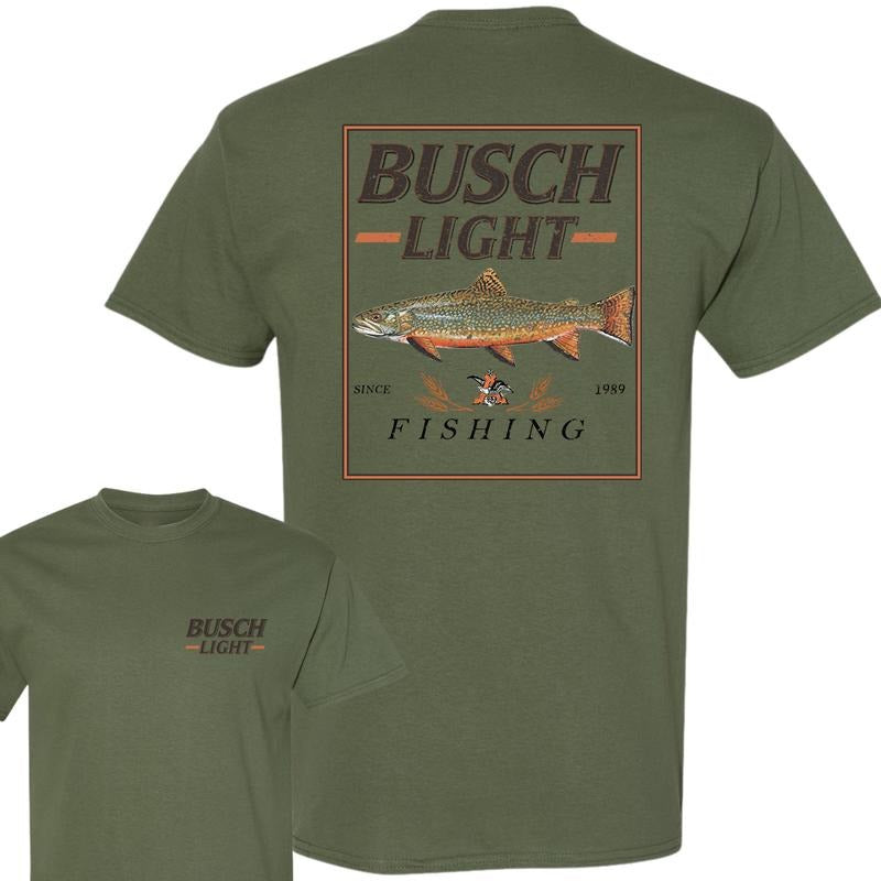 Busch Light Fishing Perch T-Shirt, Unisex T-Shirt, Full Color T-Shirt, For Men, For Women style 001