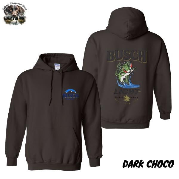 Busch Light Hoodie - Fishing Bass Graphic 2-Sided Hoodie - Trendy Beer Lovers Hoodie For Men and Women - Team BDK Menswear Sweaters