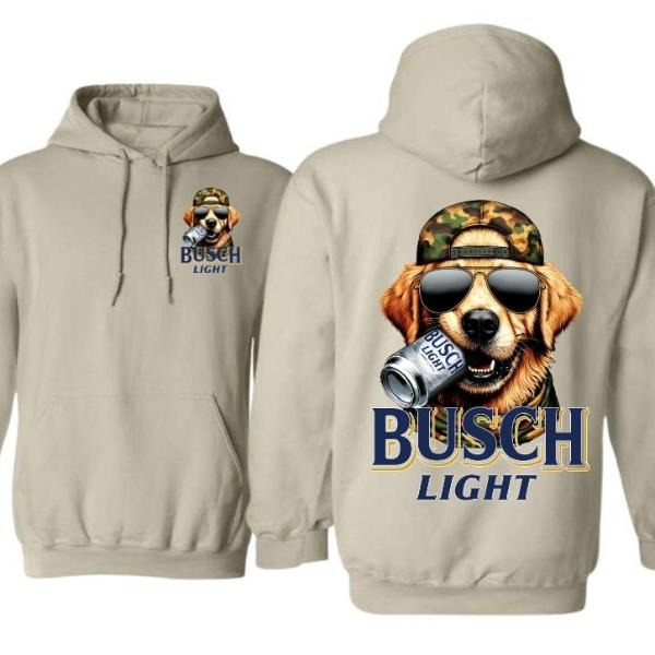 Busch Light Hunting Dog Hoodie - Duck Hunting Season Trending Hoodie, Unisex Cotton Shirt For Men, For Women