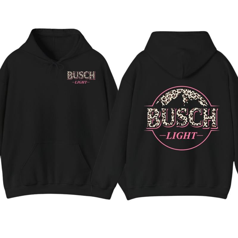 Busch Light Leopart Logo Hoodie - T-shirt, 2 side - Busch Light Hoodie, Unisex Appeal, Every Color Available, For Men & For Women Hoodie, Unisex Hoodi