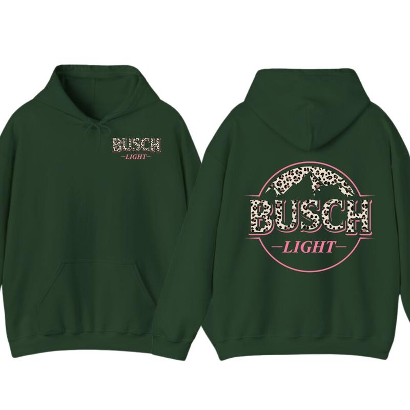Busch Light Leopart Logo Hoodie - T-shirt, 2 side - Busch Light Hoodie, Unisex Appeal, Every Color Available, For Men & For Women Hoodie, Unisex Hoodi
