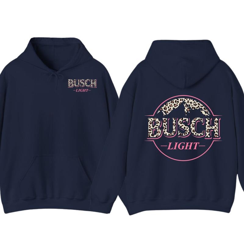 Busch Light Leopart Logo Hoodie - T-shirt, 2 side - Busch Light Hoodie, Unisex Appeal, Every Color Available, For Men & For Women Hoodie, Unisex Hoodi