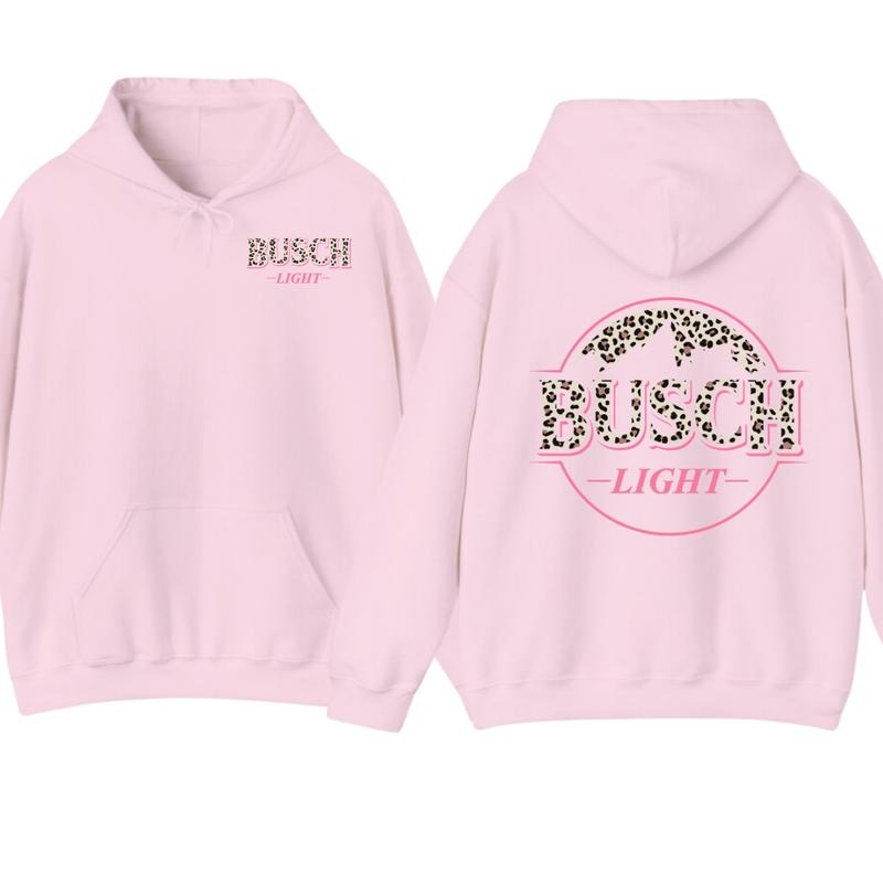 Busch Light Leopart Logo Hoodie - T-shirt, 2 side - Busch Light Hoodie, Unisex Appeal, Every Color Available, For Men & For Women Hoodie, Unisex Hoodi