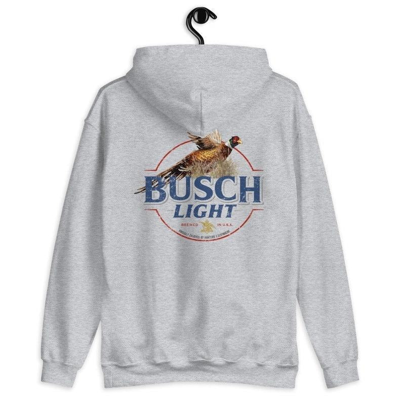 Busch Light Pheasant Unisex Hoodie, Busch Light Hunting Hoodie Cotton Casual Classic Sweaters