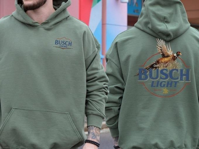 Busch Light Pheasant Unisex Hoodie, Busch Light Hunting Hoodie Cotton Casual Classic Sweaters