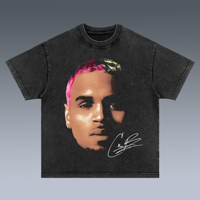 C.BROWN BIG HEAD V4 2 SIDES Cotton Vintage Shirt To Match Sneaker Hiphop Clothing Rapper Merch Shirt, Hiphop Tour Concert 2024, Gift For Fan Y2K Aesthetic Hoodie Sweatshirt