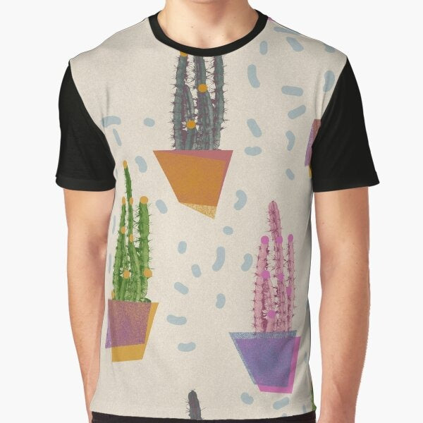 Cacti In The Pot Graphic T Shirt