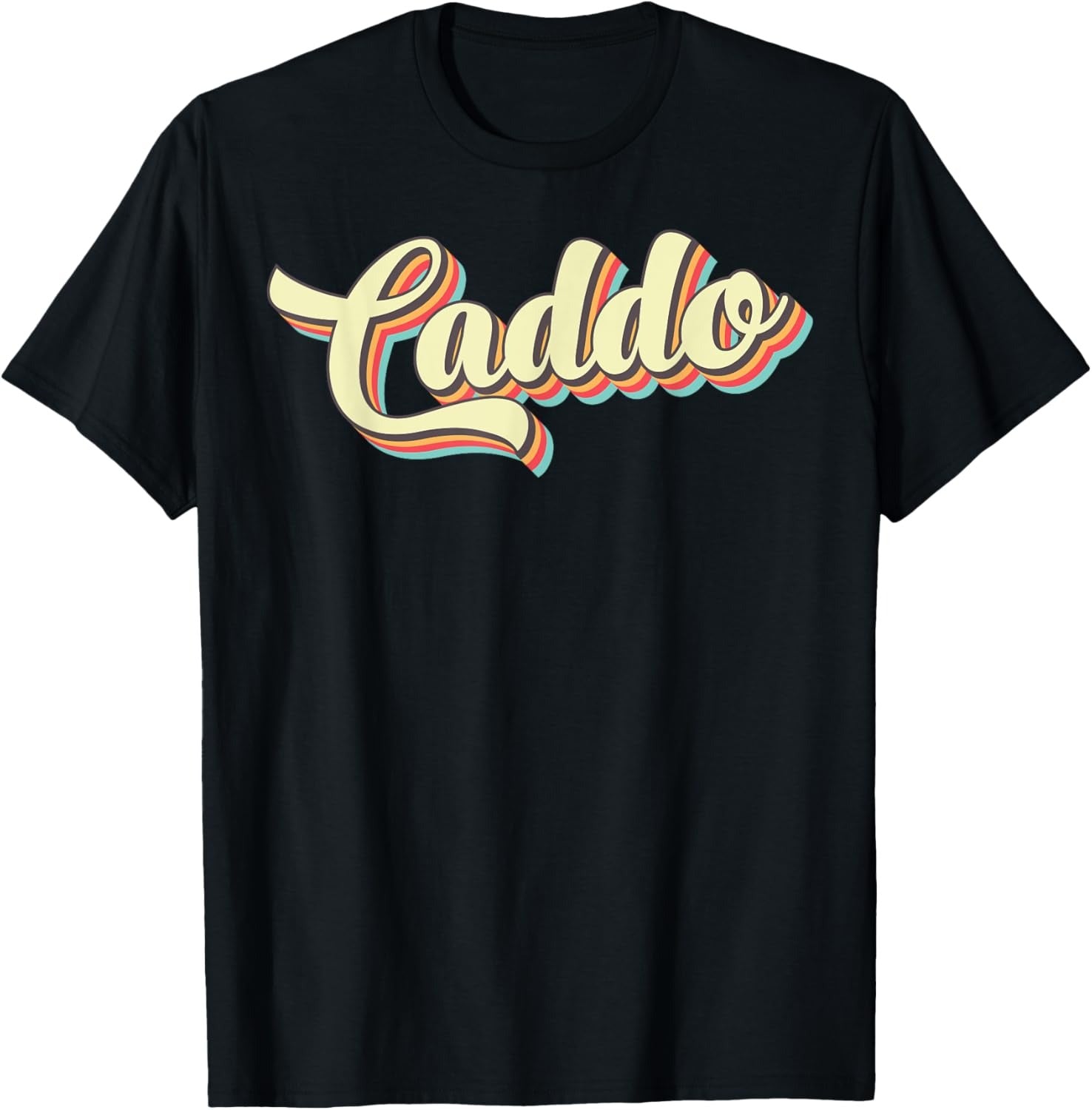 Caddo TShirt Retro Art Baseball Font Vintage