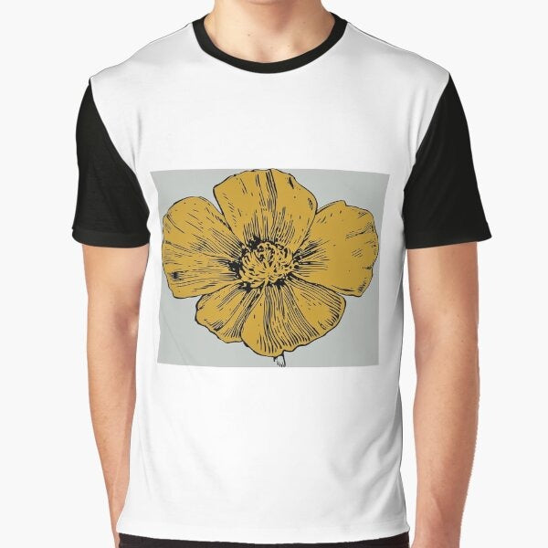 California Poppy Graphic T Shirt