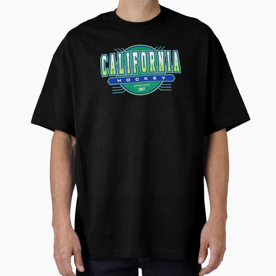 California, Oakland Hockey Retro, Vintage Golden Seals Inspired 90s Throwback Oversized T-Shirt