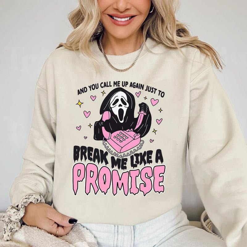 Call me up again, Halloween, Scream, What's your favourite scary movie TShirtCrewneckHoodie for fan must have Breathable Fabric